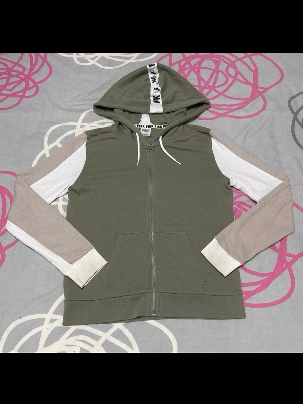 Victoria’s Secret PINK Colorblock Zip-Up Hoodie